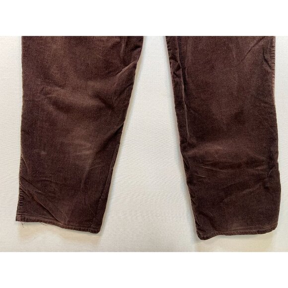 Liz Claiborne Women's Audra Corduroy Pants Straight Leg Size 12 Dark Brown Solid - Picture 10 of 10